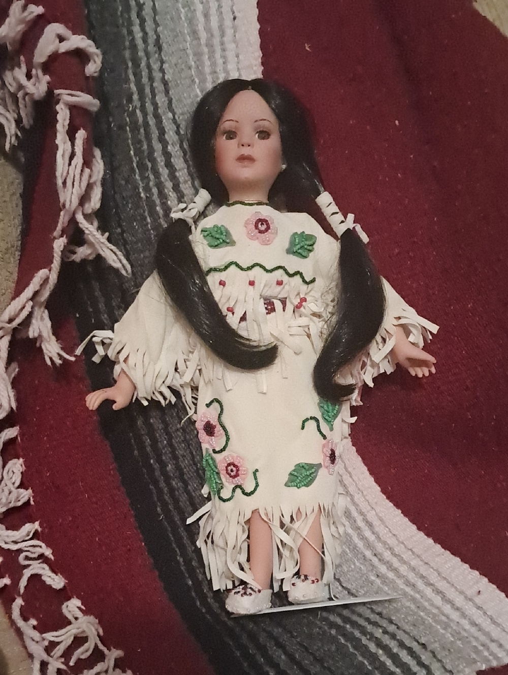 Bisque Native American Themed Doll